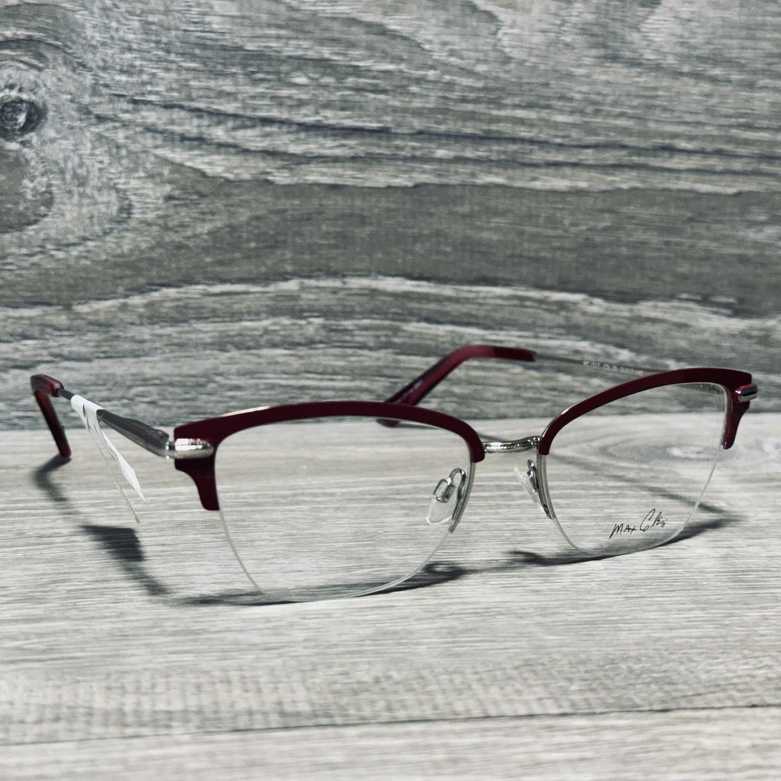 Max Cole Mc 1517 Col 30 Eyeglass Frames Womens 51-17-140 Red Cat Eye Half Rim